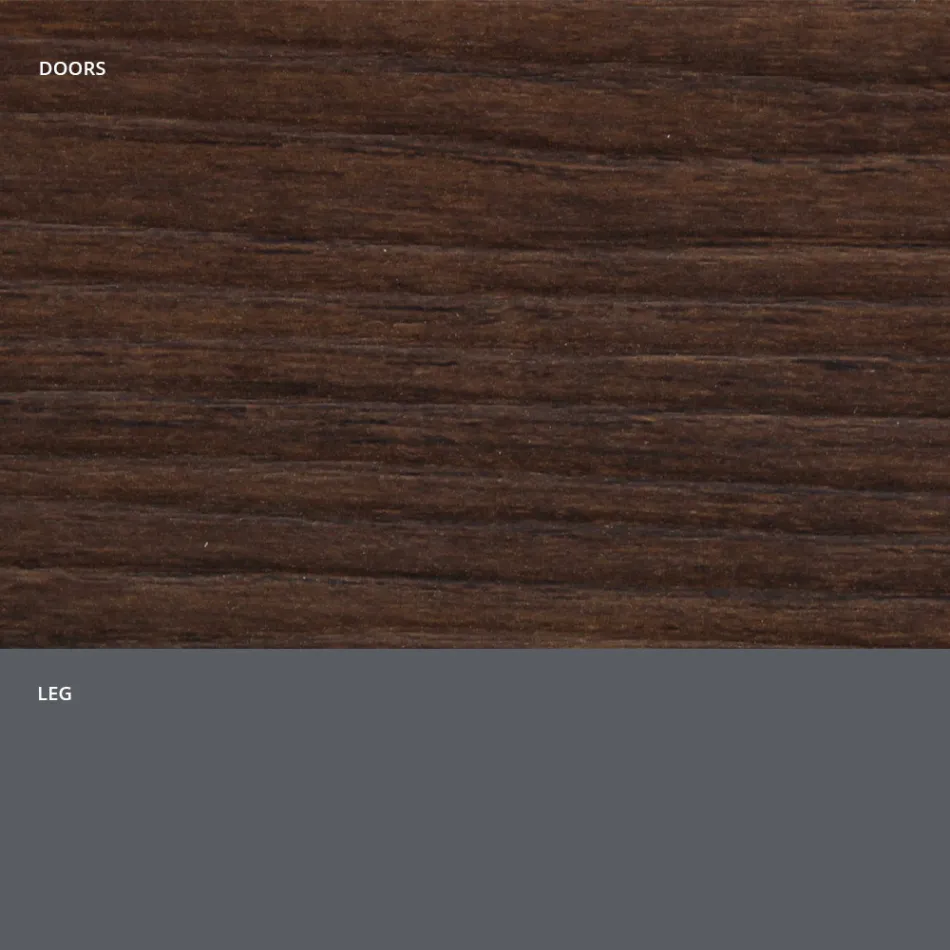 Woonkamerdressoir in mat hout en HPL-laminaat Made in Italy - Fiorenza Viadurini