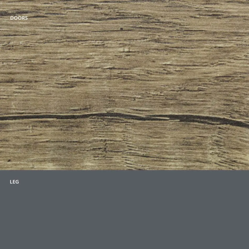 Woonkamerdressoir in mat hout en HPL-laminaat Made in Italy - Fiorenza Viadurini