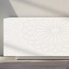 Woonkamer dressoir in wit Mdf met bas-reliëf Made in Italy - Stilea Viadurini