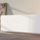 Woonkamer dressoir in wit Mdf met bas-reliëf Made in Italy - Stilea Viadurini