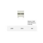 Woonkamer dressoir in Mdf en 4-pootssteun Made in Italy - Teresina Viadurini