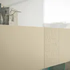 Woonkamer dressoir in mat gelakt Mdf en glas Made in Italy - Ninetta Viadurini