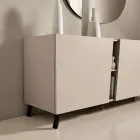 Vrijstaande dressoir met drie draaideuren, vervaardigd in Italiaans melamine - Calia Viadurini