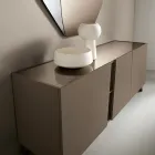 Vrijstaande dressoir met drie draaideuren, vervaardigd in Italiaans melamine - Calia Viadurini