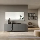 Vrijstaande dressoir met drie draaideuren, vervaardigd in Italiaans melamine - Calia Viadurini