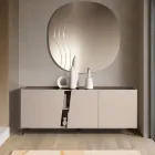 Vrijstaande dressoir met drie draaideuren, vervaardigd in Italiaans melamine - Calia Viadurini
