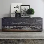 Dressoir voor woongedeelte met 3 deuren in verschillende afwerkingen Made in Italy - Ole Viadurini