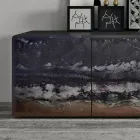 Dressoir voor woongedeelte met 3 deuren in verschillende afwerkingen Made in Italy - Ole Viadurini