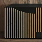 Dressoir voor woongedeelte met 3 deuren in Scandinavisch geknoopt eikenafwerking - Linda Viadurini