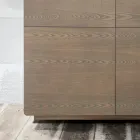 Dressoir woongedeelte met 4 deuren in cappuccino-afwerking Made in Italy - Eda Viadurini