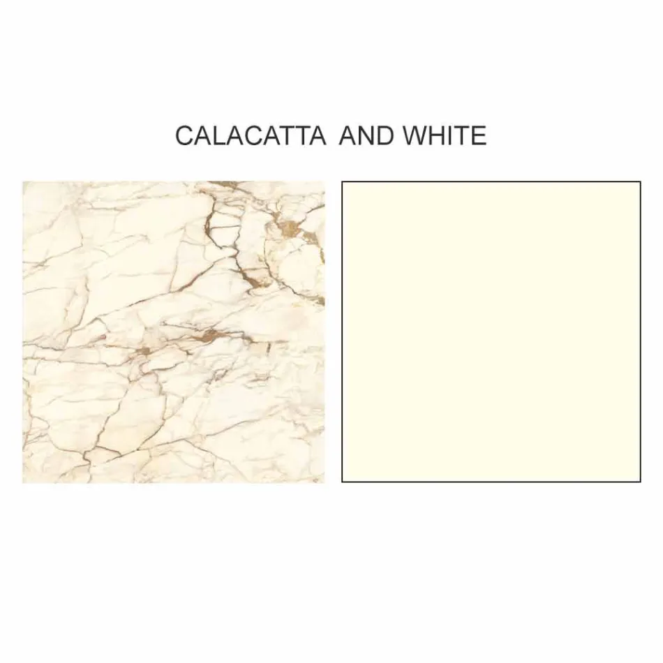 Design dressoir in Gres met structuur in hout en Mdf Made in Italy - Cunea Viadurini