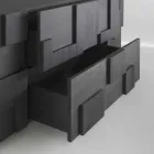 ontwerp dressoir hout geborsteld lariks thermisch behandeld Azalea Viadurini