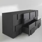 ontwerp dressoir hout geborsteld lariks thermisch behandeld Azalea Viadurini