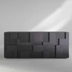 ontwerp dressoir hout geborsteld lariks thermisch behandeld Azalea Viadurini