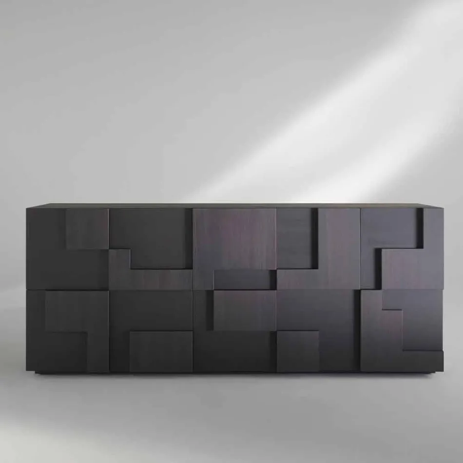 ontwerp dressoir hout geborsteld lariks thermisch behandeld Azalea Viadurini