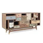 Etnisch dressoir van gerecycled mangohout en acacia Homemotion - Auriel Viadurini
