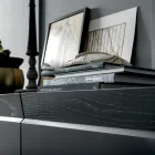 3-deurs houten dressoir met schuine rand en keramisch blad - Mondolfo Viadurini