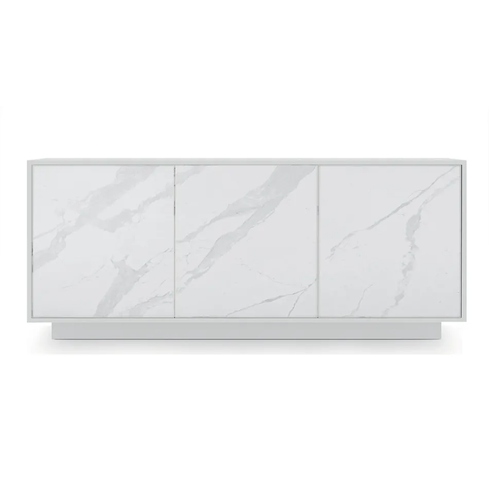 Houten dressoir met 2 of 3 deuren in HPL-laminaat Made in Italy - Fiorenza Viadurini