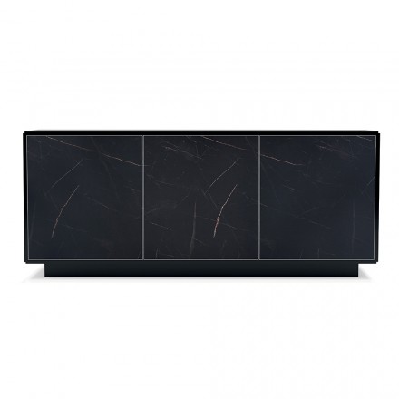 Houten dressoir met 2 of 3 deuren in HPL-laminaat Made in Italy - Fiorenza Viadurini