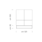 Houten dressoir met push-pull-openende deuren Made in Italy - Salerno Viadurini