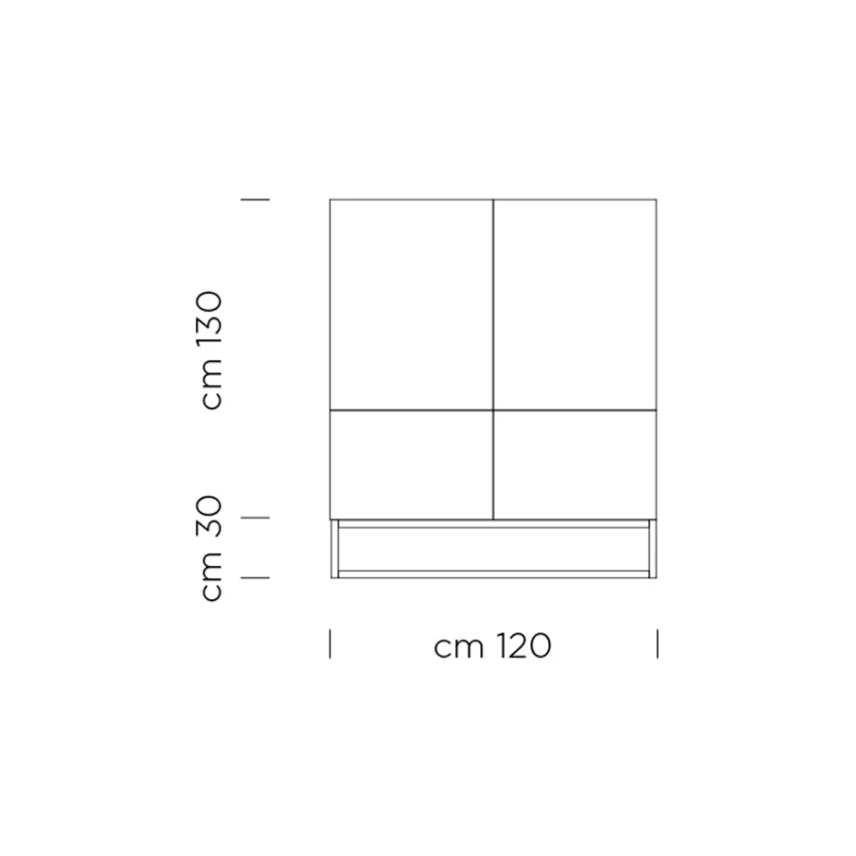 Houten dressoir met push-pull-openende deuren Made in Italy - Salerno Viadurini