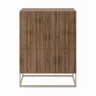 Houten dressoir met push-pull-openende deuren Made in Italy - Salerno Viadurini