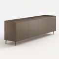 Exclusief ontworpen, platina gelakte, gebogen houten dressoir, gemaakt in Italië - Lyra