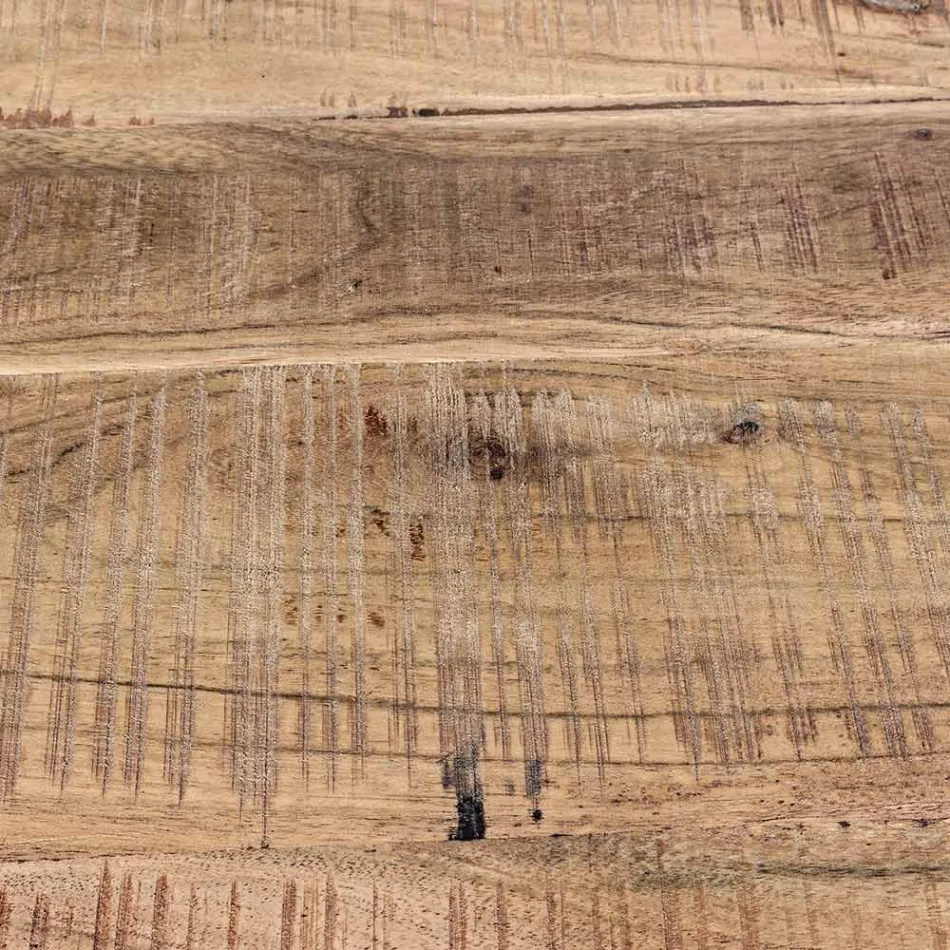 Dressoir in acaciahout en staal 2 deuren en 3 laden Homemotion - Aimune Viadurini