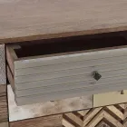 Dressoir in mangohout 2 deuren 4 laden Etnische stijl Homemotion - Auriel Viadurini