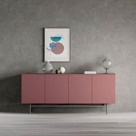Dressoir in ecologisch hout voor woonkamer of entree 4 deuren Made in Italy - Nazife Viadurini