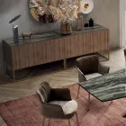 Dressoir van Canaletto walnootfineer Made in Italy - Salerno Viadurini