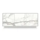 Dressoir van gelakt hout met 2 of 3 keramische deuren Made in Italy - Fiorenza Viadurini