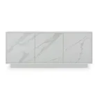 Dressoir van gelakt hout met 2 of 3 keramische deuren Made in Italy - Fiorenza Viadurini