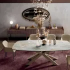 Dressoir in sparrenhouten meubelplaat met Canaletto walnootfineer - Salerno Viadurini