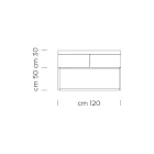 Dressoir in sparrenhouten meubelplaat met Canaletto walnootfineer - Salerno Viadurini