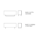 Dressoir van melamine met 3 eikenhouten deuren en spiegel. Gemaakt in Italië - Romina Viadurini