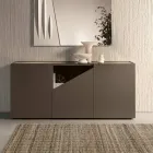 Vrijstaande dressoir van melamine met diagonale snede, gemaakt in Italië - Seta Viadurini