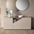 Vrijstaande dressoir van melamine met diagonale snede, gemaakt in Italië - Seta