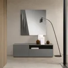 Miral vrijstaand dressoir van melamine met een strak design, gemaakt in Italië. Viadurini
