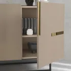 Madia in melamine en Mdf met laminaat inzetstukken Made in Italy - Gordita Viadurini