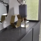 Madia in melamine en Mdf met laminaat inzetstukken Made in Italy - Gordita Viadurini