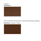 Dressoir van gelakt glas met massief houten profiel, gemaakt in Italië - Lutea Viadurini