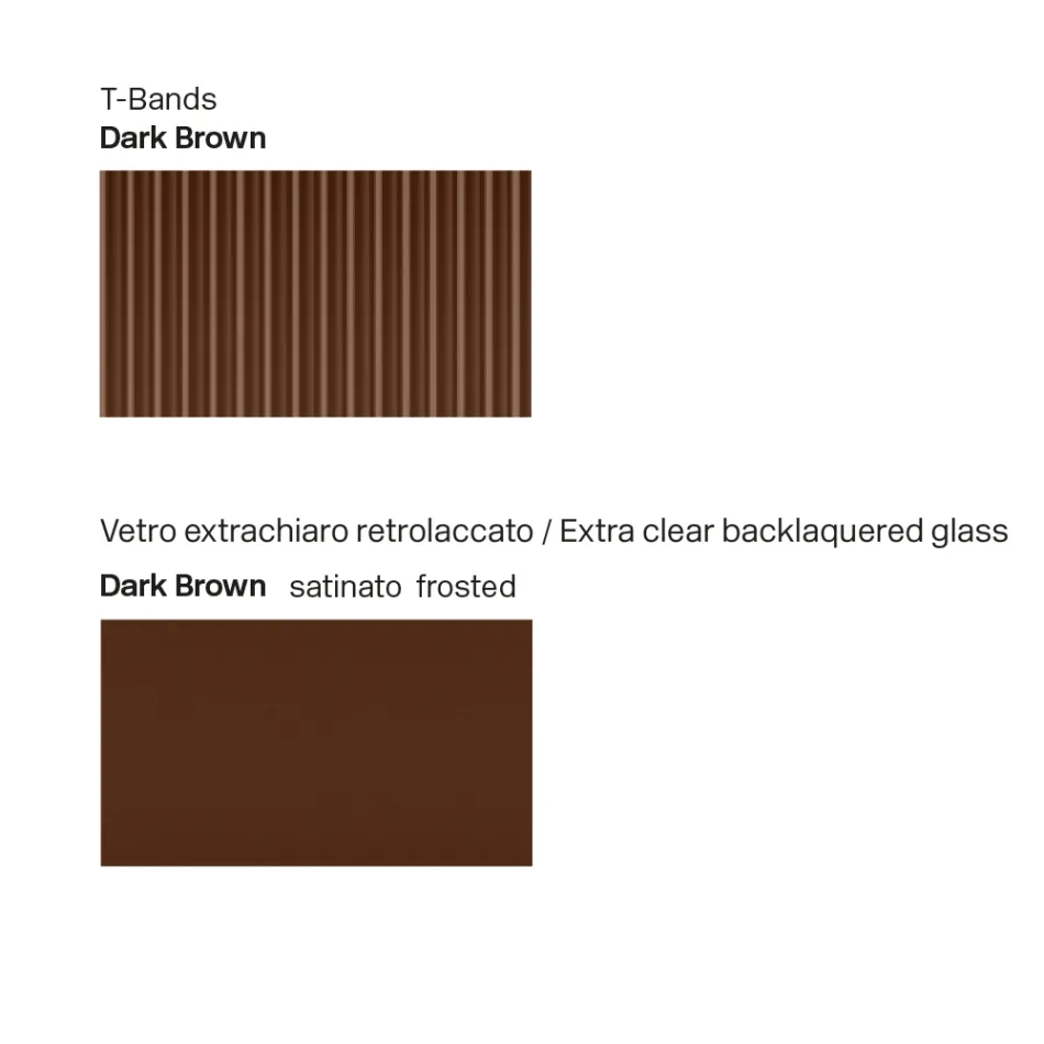 Dressoir van gelakt glas met massief houten profiel, gemaakt in Italië - Lutea Viadurini