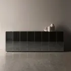 Modern houten dressoir met spiegel en elegant design, gemaakt in Italië - Ester Viadurini