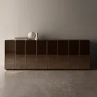 Modern houten dressoir met spiegel en elegant design, gemaakt in Italië - Ester Viadurini