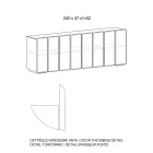 Elegant vormgegeven modern houten dressoir met spiegelafwerking, gemaakt in Italië - Ester Viadurini