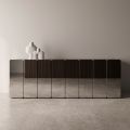 Modern houten dressoir met spiegel en elegant design, gemaakt in Italië - Ester