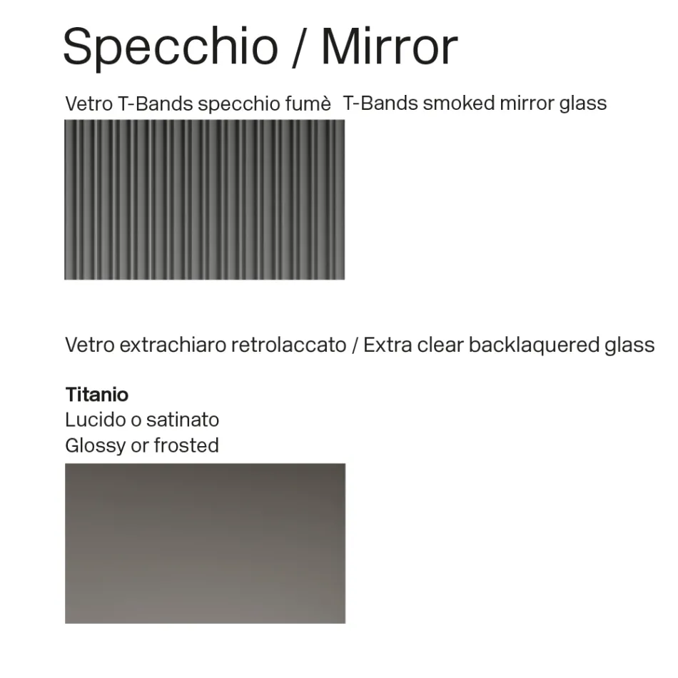 Modern dressoir met draaideuren van gelakt glas, gemaakt in Italië - Lutea Viadurini