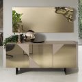 Modern dressoir met Mdf-deuren bedekt met spiegel Made in Italy - Morgana