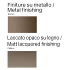 Modern dressoir van hout en gebogen metaal, gemaakt in Italië - Rugiada Viadurini